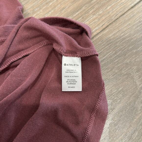 ATHLETA Crushed Berry‎ Threadlight Twist Side Active Workout Yoga Tank Top Sz XS - Picture 9 of 9